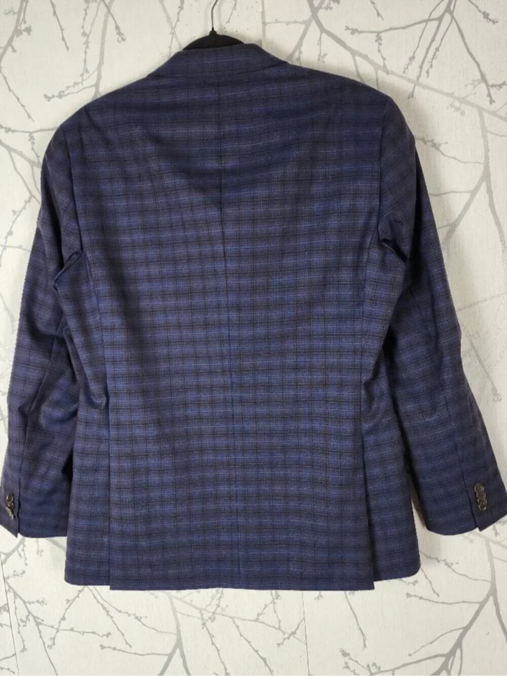Ted Baker Blue Purple Plaid Wool Joey SPJ Slim Fit Sport Coat Blazer